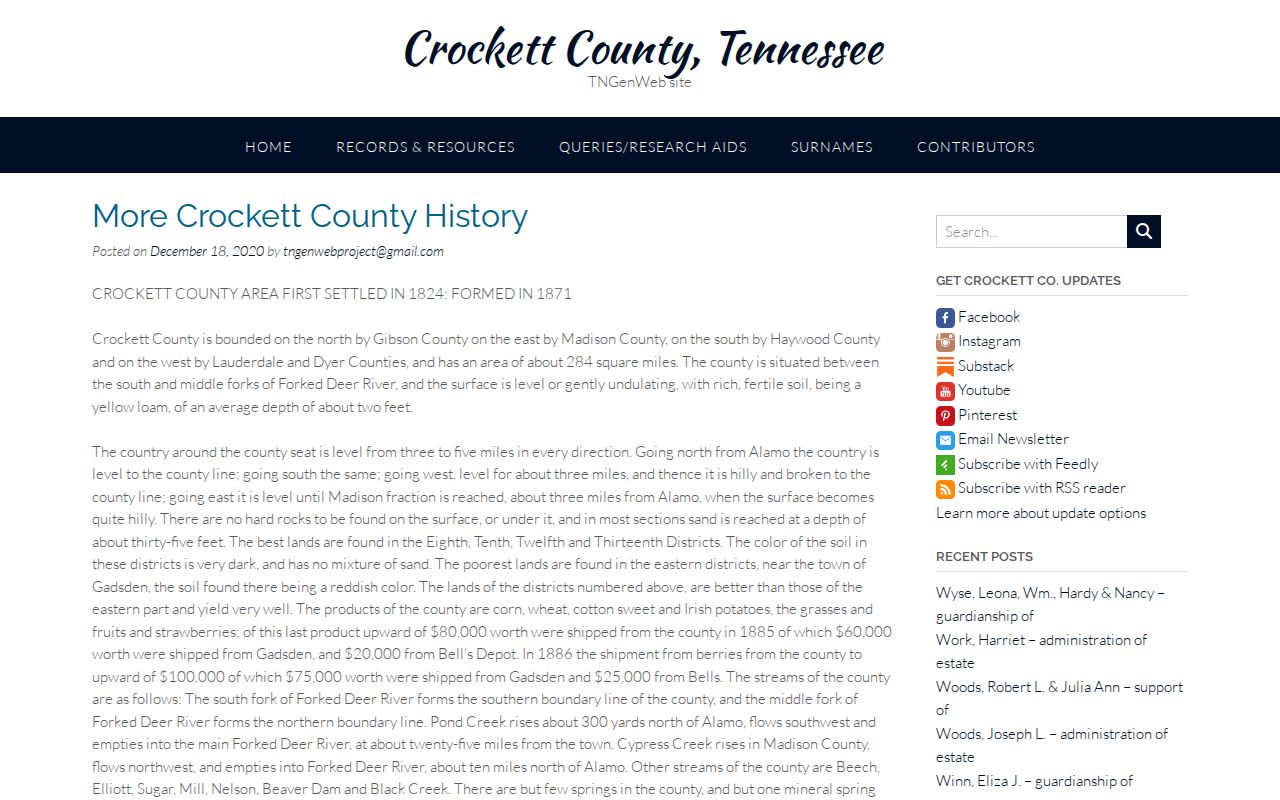 Historic Crockett County Jail release facility background